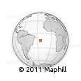 Outline Map of the Area around 14° 56' 57" S, 23° 43' 30" W, rectangular outline