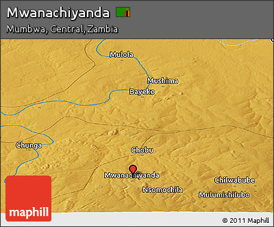 Physical Panoramic Map of Mwanachiyanda