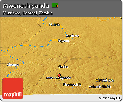 Physical Panoramic Map of Mwanachiyanda