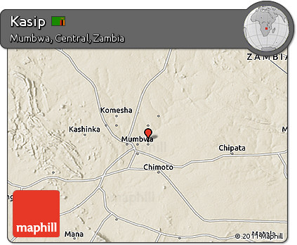 Shaded Relief 3D Map of Kasip
