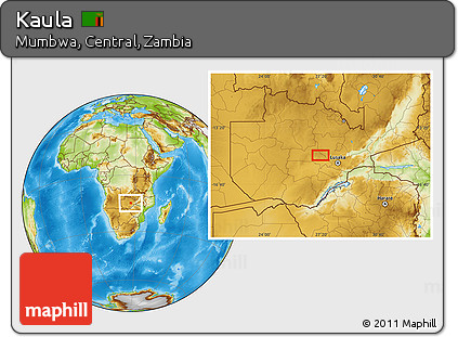 Physical Location Map of Kaula