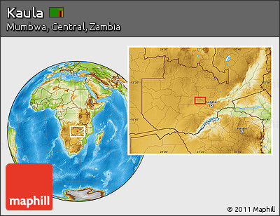 Physical Location Map of Kaula