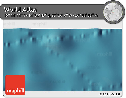 Satellite 3D Map of the Area around 14° 56' 57" S, 27° 7' 30" W