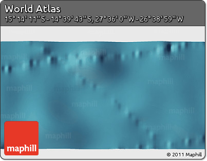 Satellite 3D Map of the Area around 14° 56' 57" S, 27° 7' 30" W