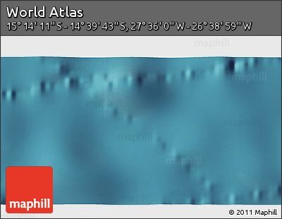 Satellite 3D Map of the Area around 14° 56' 57" S, 27° 7' 30" W