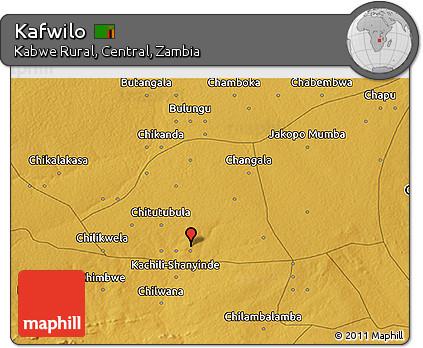 Physical 3D Map of Kafwilo