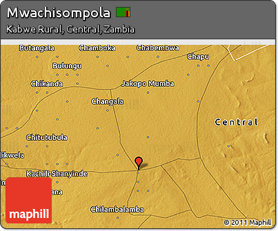 Physical 3D Map of Mwachisompola