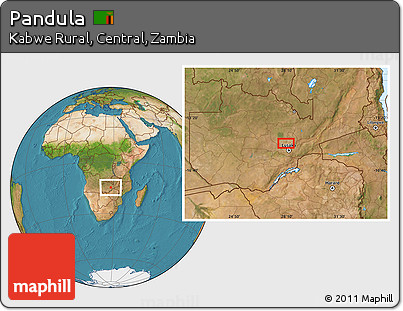 Satellite Location Map of Pandula