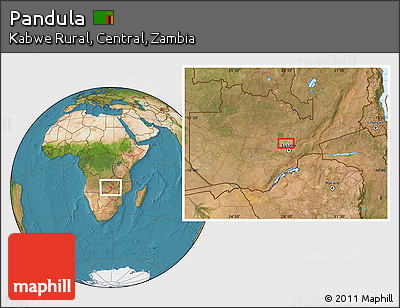 Satellite Location Map of Pandula