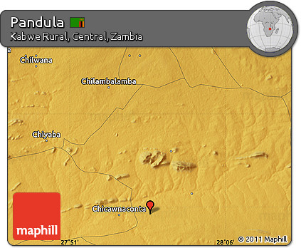 Physical Map of Pandula