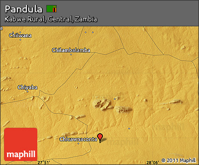 Physical Map of Pandula
