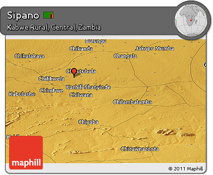 Physical Panoramic Map of Sipano