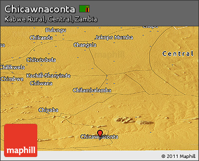 Physical Panoramic Map of Chicawnaconta