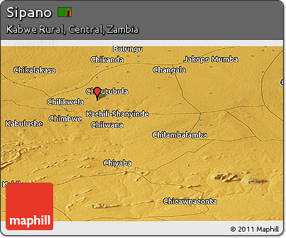 Physical Panoramic Map of Sipano