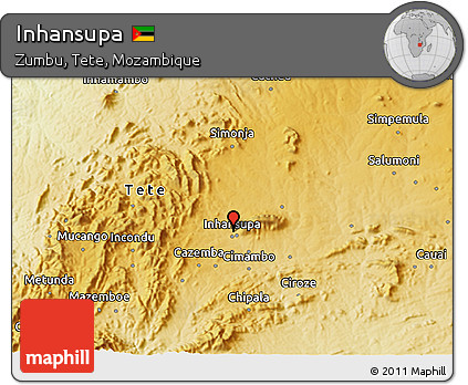 Physical 3D Map of Inhansupa