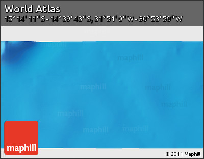 Physical 3D Map of the Area around 14° 56' 57" S, 31° 22' 30" W