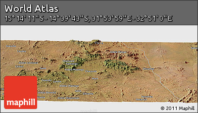 Satellite Panoramic Map of the Area around 14° 56' 57" S, 32° 22' 30" E