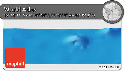 Shaded Relief Panoramic Map of the Area around 14° 56' 57" S, 32° 13' 30" W