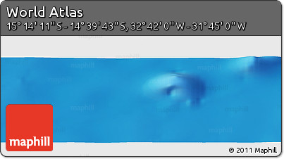Shaded Relief Panoramic Map of the Area around 14° 56' 57" S, 32° 13' 30" W