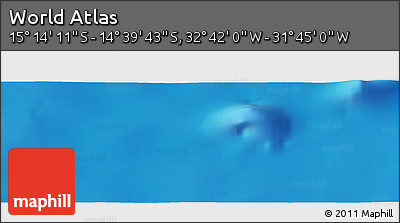 Shaded Relief Panoramic Map of the Area around 14° 56' 57" S, 32° 13' 30" W
