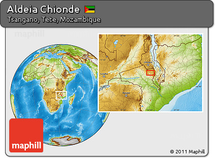 Physical Location Map of Aldeia Chionde