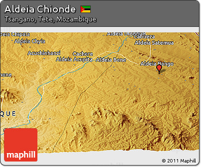 Physical Panoramic Map of Aldeia Chionde