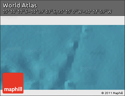 Satellite 3D Map of the Area around 14° 56' 57" S, 34° 46' 29" W