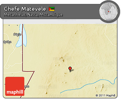Physical 3D Map of Chefe Matevele