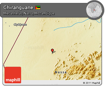 Physical 3D Map of Chiranguane