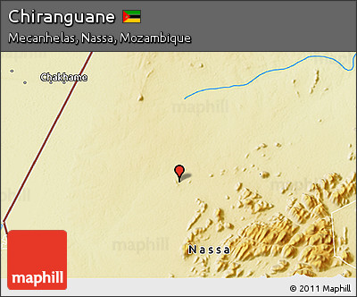 Physical 3D Map of Chiranguane