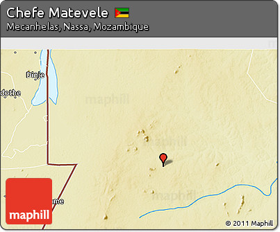 Physical 3D Map of Chefe Matevele