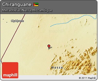Physical 3D Map of Chiranguane