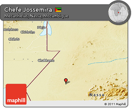 Physical Panoramic Map of Chefe Jossemira