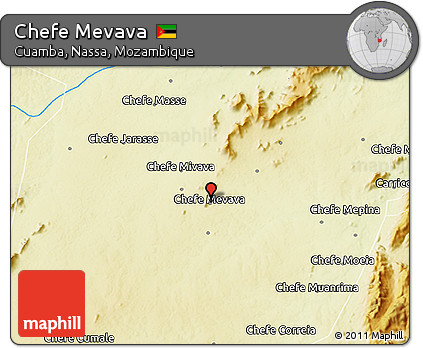 Physical 3D Map of Chefe Mevava