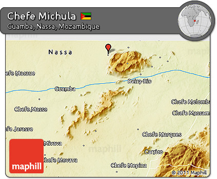 Physical 3D Map of Chefe Michula