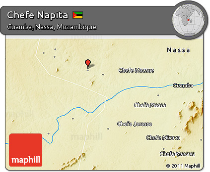 Physical 3D Map of Chefe Napita