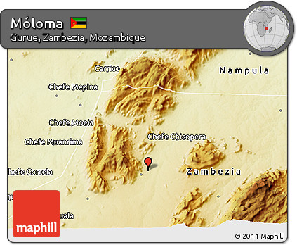 Physical 3D Map of Móloma