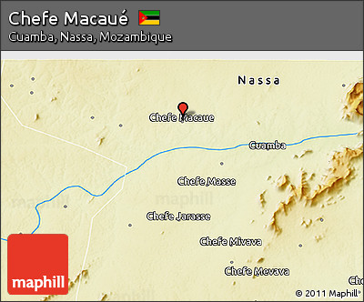 Physical 3D Map of Chefe Macaué