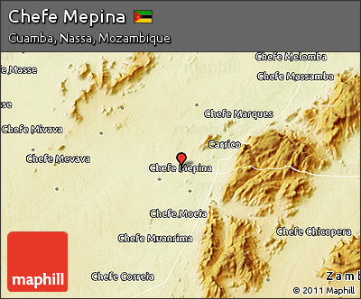 Physical 3D Map of Chefe Mepina