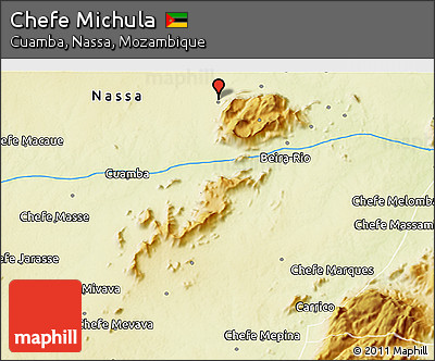 Physical 3D Map of Chefe Michula