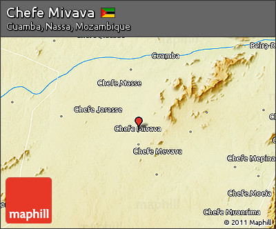 Physical 3D Map of Chefe Mivava