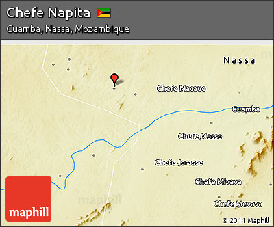 Physical 3D Map of Chefe Napita