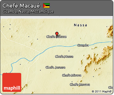Physical 3D Map of Chefe Macaué