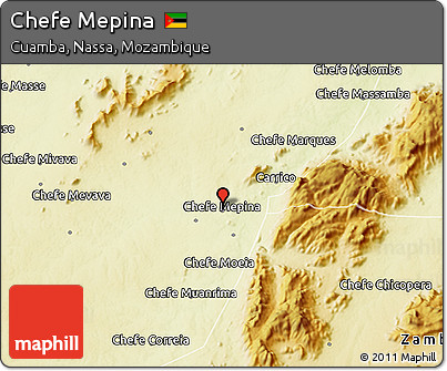 Physical 3D Map of Chefe Mepina