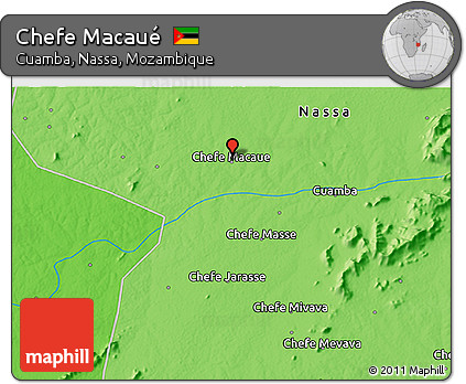 Political 3D Map of Chefe Macaué