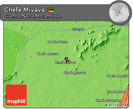 Political 3D Map of Chefe Mivava