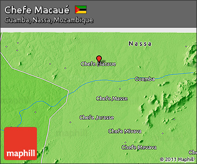 Political 3D Map of Chefe Macaué