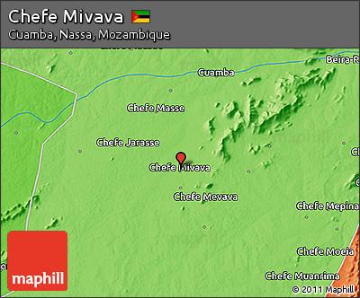 Political 3D Map of Chefe Mivava