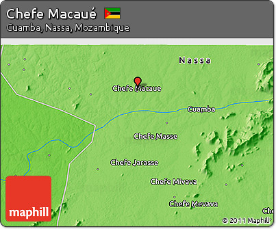 Political 3D Map of Chefe Macaué