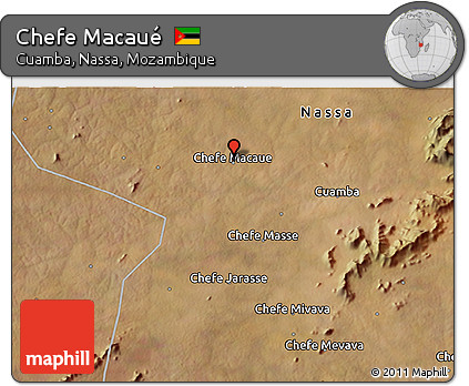 Satellite 3D Map of Chefe Macaué